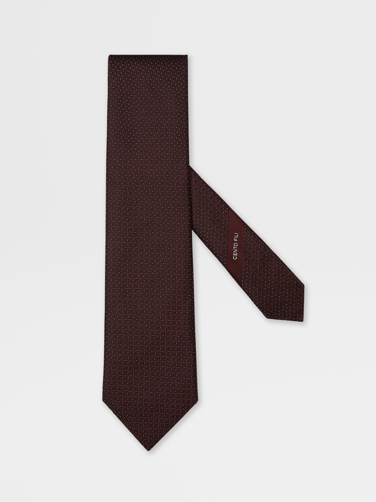 Burgundy CENTO FILI Silk Tie